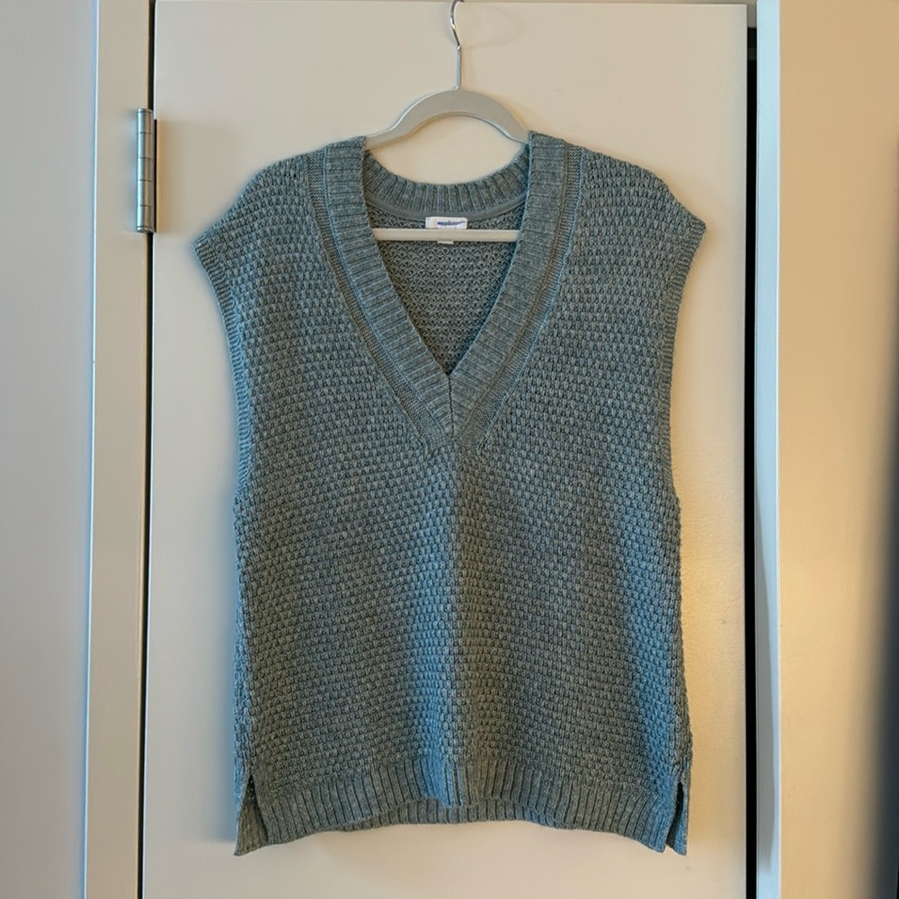 J. Jill Oversized Sweater Vest in Robin’s Egg Blue, Size S NWOT